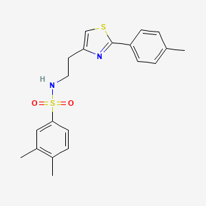 3,4-dimethyl-N-(2-(2-(p-tolyl)thiazol-4-yl)ethyl)benzenesulfonamide