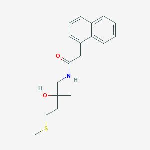 molecular formula C18H23NO2S B2678722 N-(2-hydroxy-2-methyl-4-(methylthio)butyl)-2-(naphthalen-1-yl)acetamide CAS No. 1396806-71-5