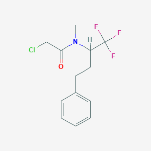 molecular formula C13H15ClF3NO B2678724 2-Chloro-N-methyl-N-(1,1,1-trifluoro-4-phenylbutan-2-yl)acetamide CAS No. 2411248-60-5