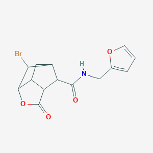 molecular formula C14H14BrNO4 B267873 6-bromo-N-(furan-2-ylmethyl)-2-oxohexahydro-2H-3,5-methanocyclopenta[b]furan-7-carboxamide 