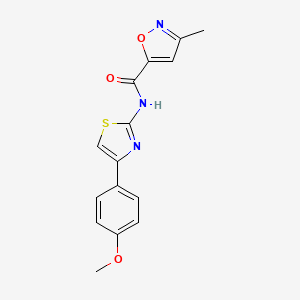 molecular formula C15H13N3O3S B2678733 N-(4-(4-甲氧基苯基)噻唑-2-基)-3-甲基异噁唑-5-甲酰胺 CAS No. 930410-33-6