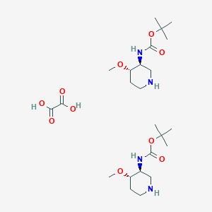 tert-butyl N-[(3S,4S)-4-methoxy-3-piperidyl]carbamate hemioxalate