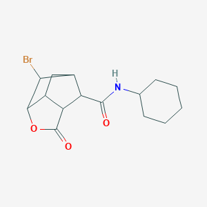molecular formula C15H20BrNO3 B267874 6-bromo-N-cyclohexyl-2-oxohexahydro-2H-3,5-methanocyclopenta[b]furan-7-carboxamide 