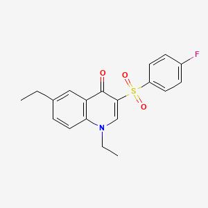1,6-Diethyl-3-(4-fluorobenzenesulfonyl)-1,4-dihydroquinolin-4-one