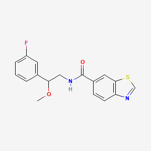 molecular formula C17H15FN2O2S B2678749 N-(2-(3-fluorophenyl)-2-methoxyethyl)benzo[d]thiazole-6-carboxamide CAS No. 1705971-68-1