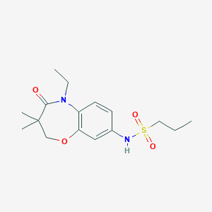 N-(5-ethyl-3,3-dimethyl-4-oxo-2,3,4,5-tetrahydrobenzo[b][1,4]oxazepin-8-yl)propane-1-sulfonamide