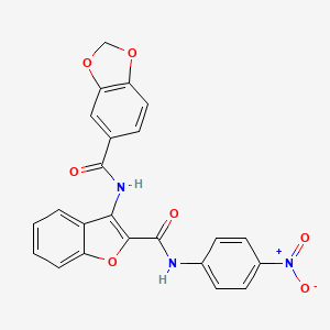 N-(2-((4-nitrophenyl)carbamoyl)benzofuran-3-yl)benzo[d][1,3]dioxole-5-carboxamide
