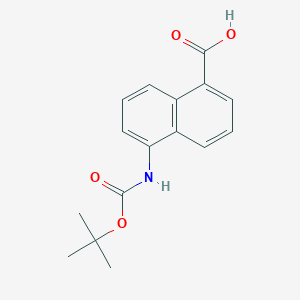 molecular formula C16H17NO4 B2678764 5-[(2-甲基丙烷-2-基)氧羰基氨基]萘-1-甲酸 CAS No. 2408963-08-4