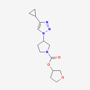 tetrahydrofuran-3-yl 3-(4-cyclopropyl-1H-1,2,3-triazol-1-yl)pyrrolidine-1-carboxylate