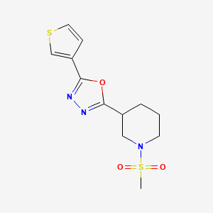 2-(1-(Methylsulfonyl)piperidin-3-yl)-5-(thiophen-3-yl)-1,3,4-oxadiazole