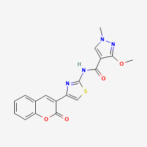 3-methoxy-1-methyl-N-(4-(2-oxo-2H-chromen-3-yl)thiazol-2-yl)-1H-pyrazole-4-carboxamide