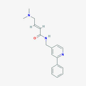 (E)-4-(Dimethylamino)-N-[(2-phenylpyridin-4-yl)methyl]but-2-enamide