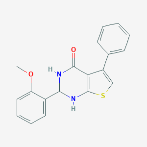 molecular formula C19H16N2O2S B267879 2-(2-Methoxyphenyl)-5-phenyl-1,2-dihydrothieno[2,3-d]pyrimidin-4-ol 
