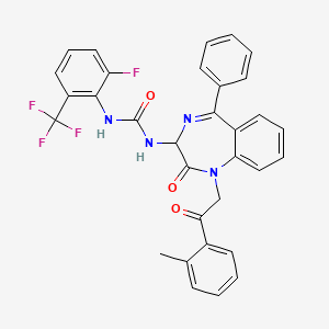3-[2-fluoro-6-(trifluoromethyl)phenyl]-1-{1-[2-(2-methylphenyl)-2-oxoethyl]-2-oxo-5-phenyl-2,3-dihydro-1H-1,4-benzodiazepin-3-yl}urea