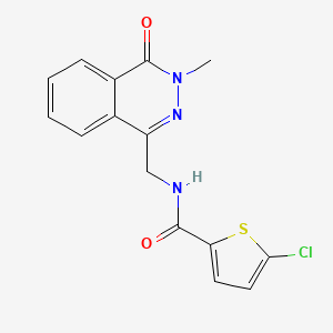 molecular formula C15H12ClN3O2S B2678799 5-chloro-N-((3-methyl-4-oxo-3,4-dihydrophthalazin-1-yl)methyl)thiophene-2-carboxamide CAS No. 1421583-43-8