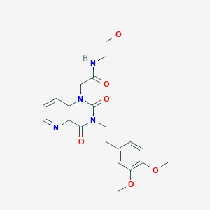 molecular formula C22H26N4O6 B2678801 2-(3-(3,4-dimethoxyphenethyl)-2,4-dioxo-3,4-dihydropyrido[3,2-d]pyrimidin-1(2H)-yl)-N-(2-methoxyethyl)acetamide CAS No. 921872-46-0