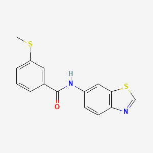 molecular formula C15H12N2OS2 B2678805 N-(benzo[d]thiazol-6-yl)-3-(methylthio)benzamide CAS No. 941966-21-8