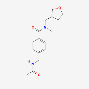 molecular formula C17H22N2O3 B2678811 N-Methyl-N-(oxolan-3-ylmethyl)-4-[(prop-2-enoylamino)methyl]benzamide CAS No. 2202158-61-8