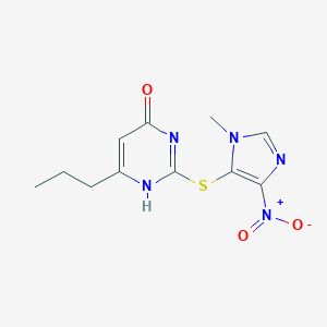 molecular formula C11H13N5O3S B267882 2-(3-methyl-5-nitroimidazol-4-yl)sulfanyl-6-propyl-1H-pyrimidin-4-one 