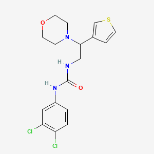 molecular formula C17H19Cl2N3O2S B2678822 1-(3,4-二氯苯基)-3-(2-吗啉基-2-(噻吩-3-基)乙基)脲 CAS No. 1172772-27-8