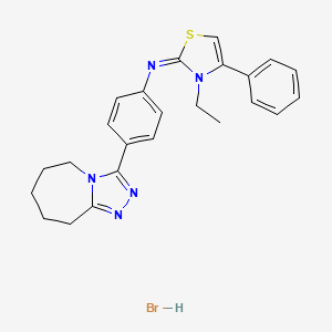 (E)-N-(3-ethyl-4-phenylthiazol-2(3H)-ylidene)-4-(6,7,8,9-tetrahydro-5H-[1,2,4]triazolo[4,3-a]azepin-3-yl)aniline hydrobromide