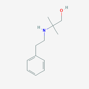 molecular formula C12H19NO B267883 2-Methyl-2-[(2-phenylethyl)amino]propan-1-ol 
