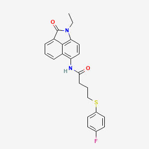 N-(1-ethyl-2-oxo-1,2-dihydrobenzo[cd]indol-6-yl)-4-((4-fluorophenyl)thio)butanamide
