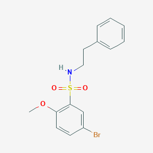 molecular formula C15H16BrNO3S B267884 5-bromo-2-methoxy-N-phenethylbenzenesulfonamide 