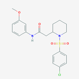 2-(1-((4-chlorophenyl)sulfonyl)piperidin-2-yl)-N-(3-methoxyphenyl)acetamide