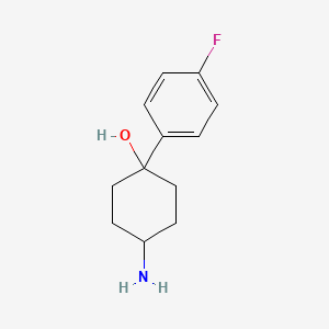 molecular formula C12H16FNO B2678847 4-Amino-1-(4-fluorophenyl)cyclohexan-1-ol CAS No. 1539993-45-7