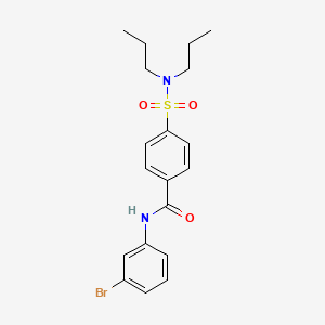 molecular formula C19H23BrN2O3S B2678859 N-(3-bromophenyl)-4-(dipropylsulfamoyl)benzamide CAS No. 313531-57-6