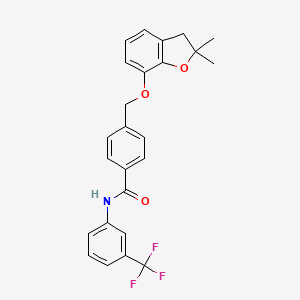 4-(((2,2-dimethyl-2,3-dihydrobenzofuran-7-yl)oxy)methyl)-N-(3-(trifluoromethyl)phenyl)benzamide