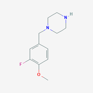 molecular formula C12H17FN2O B2678863 1-(3-Fluoro-4-methoxybenzyl)piperazine CAS No. 523980-18-9