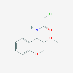 molecular formula C12H14ClNO3 B2678867 2-Chloro-N-(3-methoxy-3,4-dihydro-2H-chromen-4-yl)acetamide CAS No. 2411253-93-3