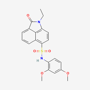 molecular formula C21H20N2O5S B2678877 N-(2,4-二甲氧基苯基)-1-乙基-2-氧代-1,2-二氢苯并[cd]吲哚-6-磺酰胺 CAS No. 438488-85-8