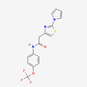 2-(2-(1H-pyrrol-1-yl)thiazol-4-yl)-N-(4-(trifluoromethoxy)phenyl)acetamide