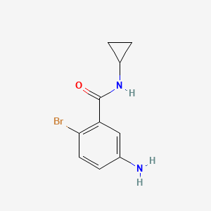 molecular formula C10H11BrN2O B2678880 5-amino-2-bromo-N-cyclopropylbenzamide CAS No. 1250894-31-5