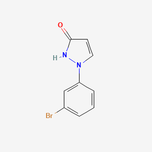 molecular formula C9H7BrN2O B2678883 1-(3-bromophenyl)-1H-pyrazole-3-ol CAS No. 1242331-13-0