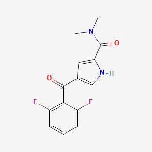 molecular formula C14H12F2N2O2 B2678886 4-(2,6-difluorobenzoyl)-N,N-dimethyl-1H-pyrrole-2-carboxamide CAS No. 338404-16-3
