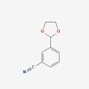 molecular formula C10H9NO2 B2678888 3-(1,3-二氧杂环戊二烯-2-基)苯甲腈 CAS No. 153329-04-5