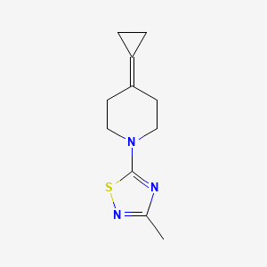 molecular formula C11H15N3S B2678891 5-(4-环丙亚烯基哌啶-1-基)-3-甲基-1,2,4-噻二唑 CAS No. 2034458-82-5