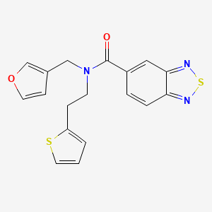 N-(furan-3-ylmethyl)-N-(2-(thiophen-2-yl)ethyl)benzo[c][1,2,5]thiadiazole-5-carboxamide