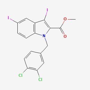 methyl 1-(3,4-dichlorobenzyl)-3,5-diiodo-1H-indole-2-carboxylate