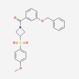 molecular formula C24H23NO5S B2678900 (3-(苄氧基)苯基)(3-((4-甲氧基苯基)磺酰基)氮杂环丁烷-1-基)甲酮 CAS No. 1706402-71-2