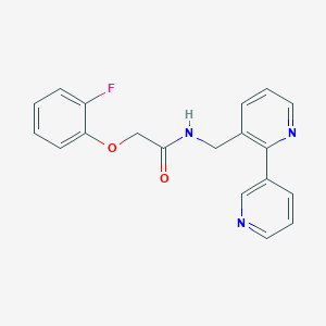 molecular formula C19H16FN3O2 B2678904 N-([2,3'-bipyridin]-3-ylmethyl)-2-(2-fluorophenoxy)acetamide CAS No. 2034247-42-0