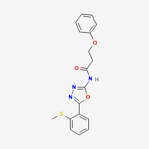 N-[5-(2-methylsulfanylphenyl)-1,3,4-oxadiazol-2-yl]-3-phenoxypropanamide