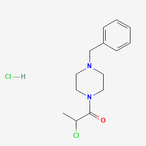 1-(4-Benzylpiperazino)-2-chloropropan-1-one hydrochloride