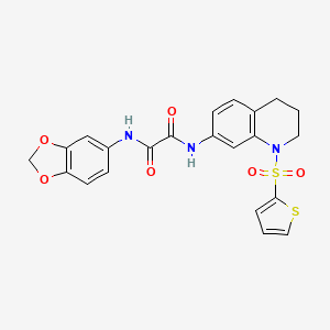 N1-(benzo[d][1,3]dioxol-5-yl)-N2-(1-(thiophen-2-ylsulfonyl)-1,2,3,4-tetrahydroquinolin-7-yl)oxalamide