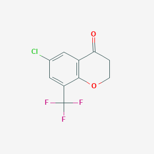 molecular formula C10H6ClF3O2 B2678938 6-Chloro-8-(trifluoromethyl)chroman-4-one CAS No. 1344889-75-3