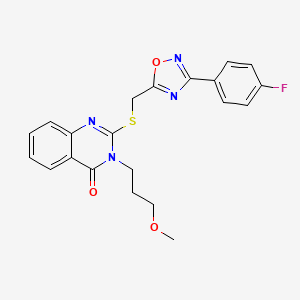 2-(((3-(4-fluorophenyl)-1,2,4-oxadiazol-5-yl)methyl)thio)-3-(3-methoxypropyl)quinazolin-4(3H)-one
